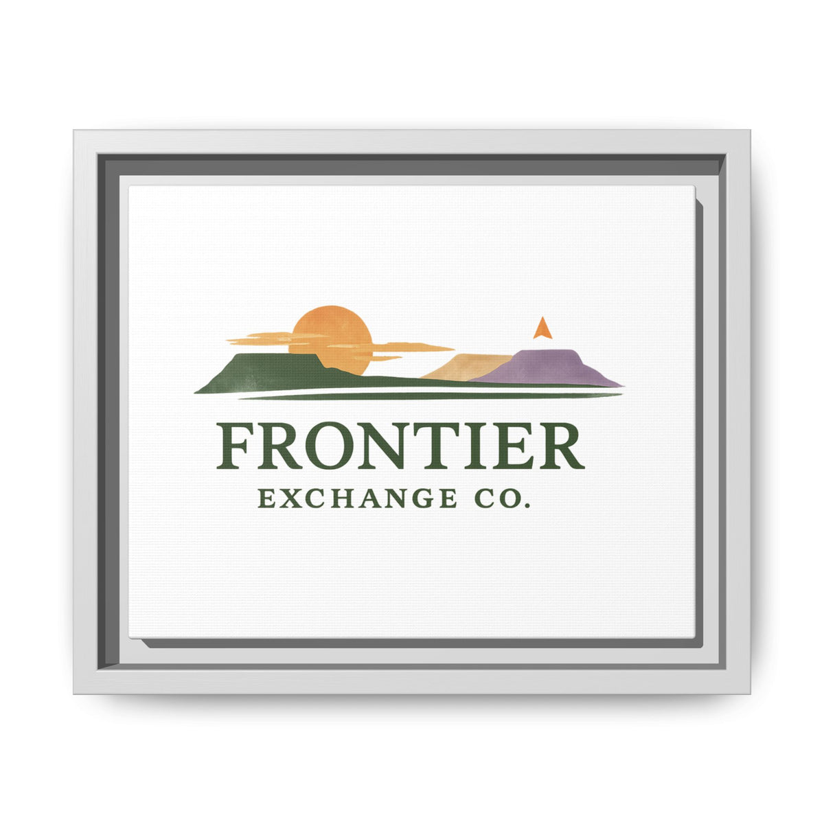 Framed Matte Canvas Print — Frontier Exchange Co. Logo