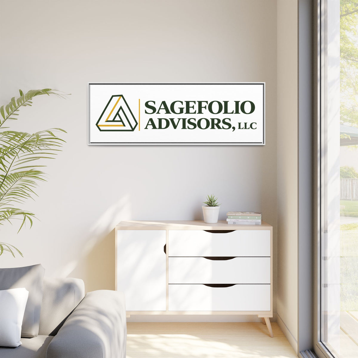 Framed Matte Canvas Wall Art — Sagefolio Advisors Logo