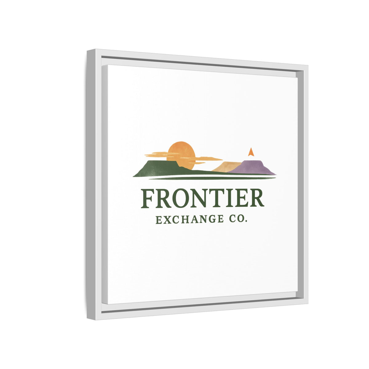 Framed Matte Canvas Print — Frontier Exchange Co. Logo
