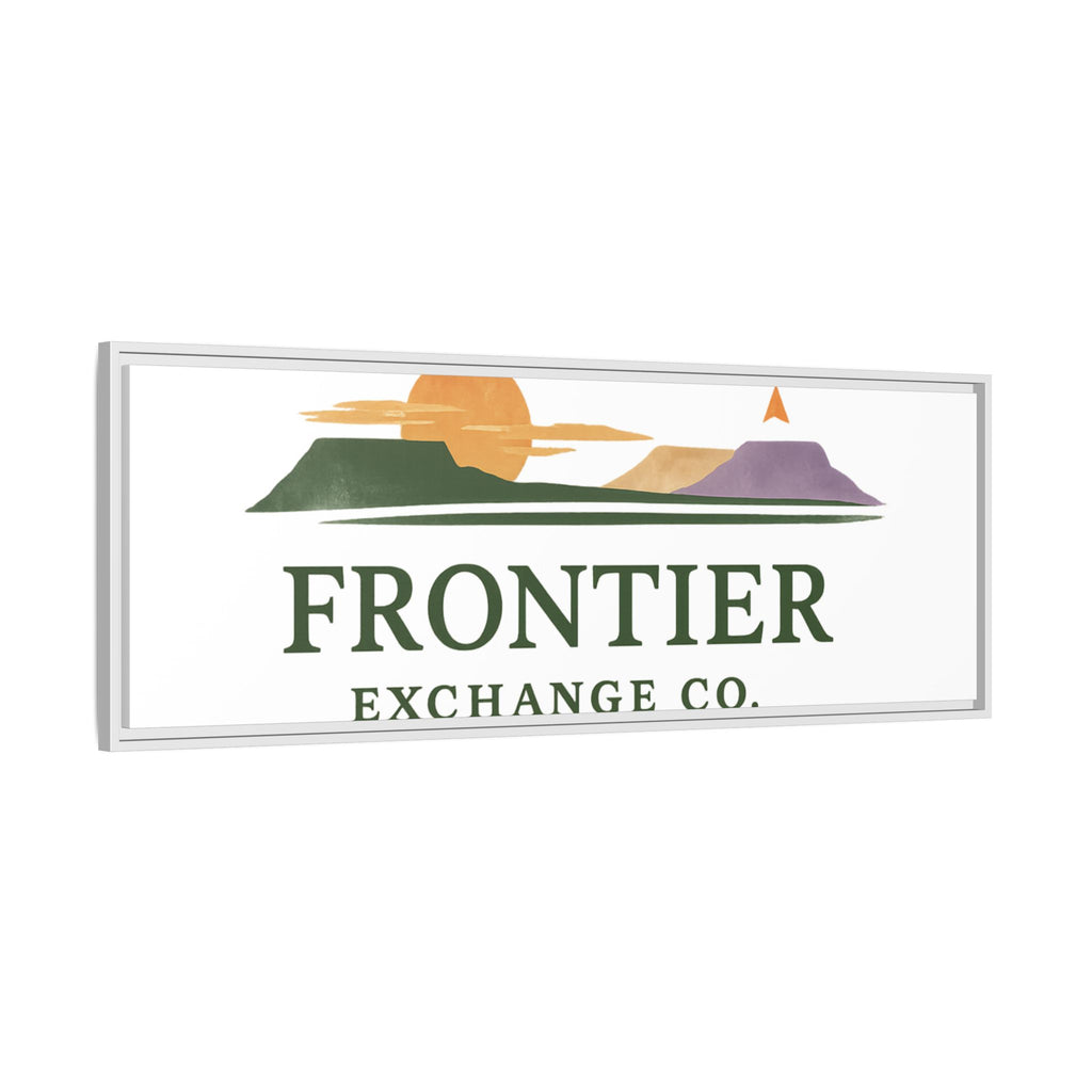 Framed Matte Canvas Print — Frontier Exchange Co. Logo