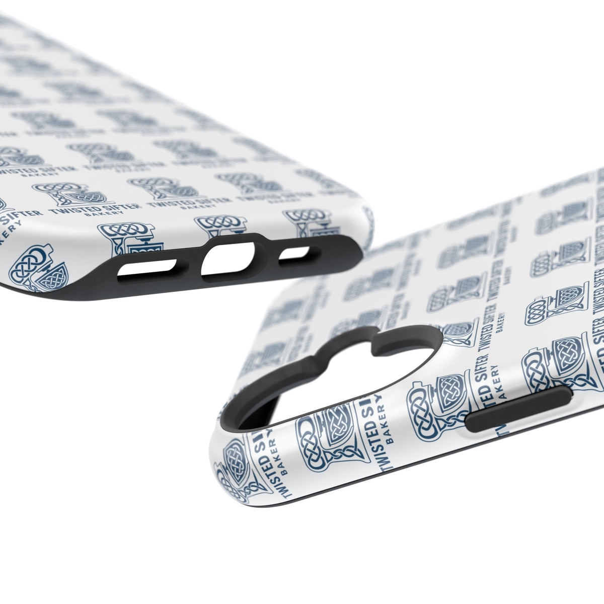 Magnetic Impact-Resistant Phone Case — Repeating Twisted Sifter Logo Pattern