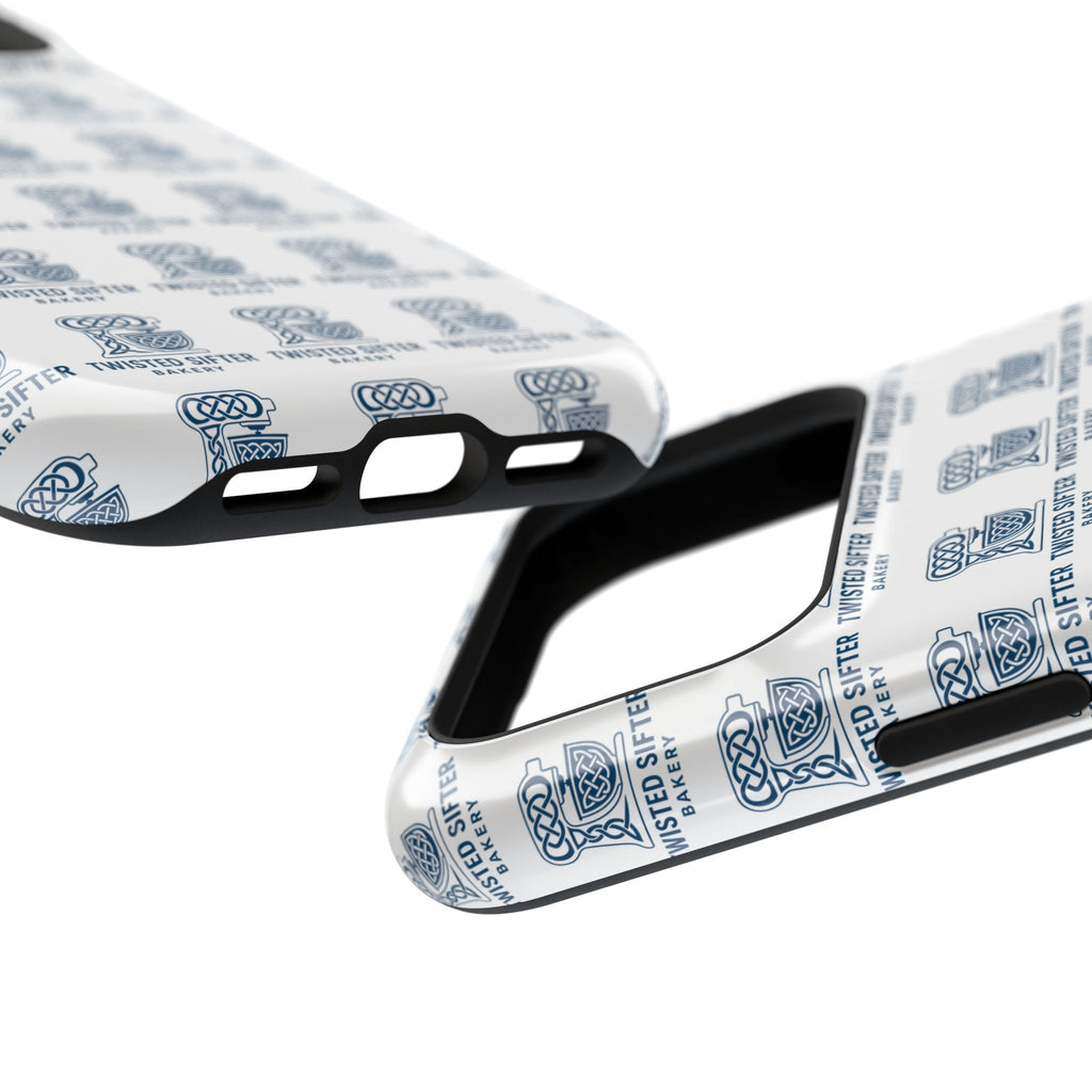 Magnetic Impact-Resistant Phone Case — Repeating Twisted Sifter Logo Pattern