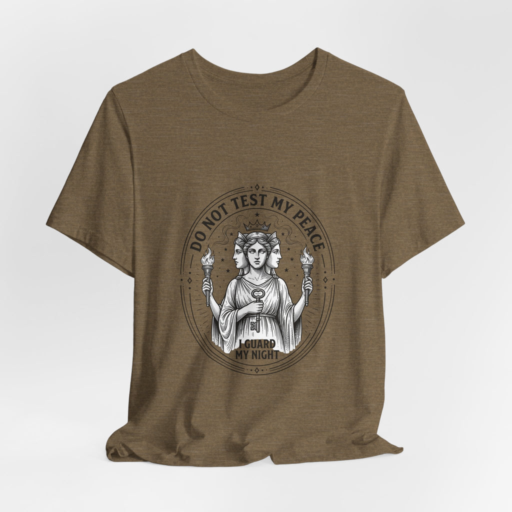 Do Not Test My Peace Guardian Illustration Tee | Greek Mythology, Mythcore