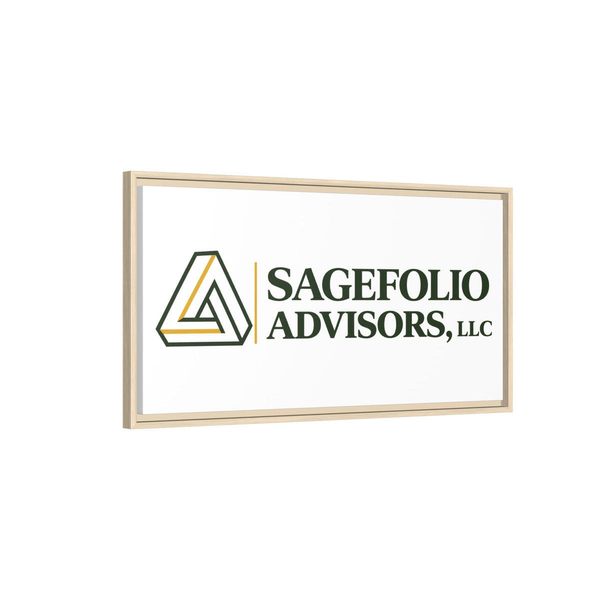 Framed Matte Canvas Wall Art — Sagefolio Advisors Logo