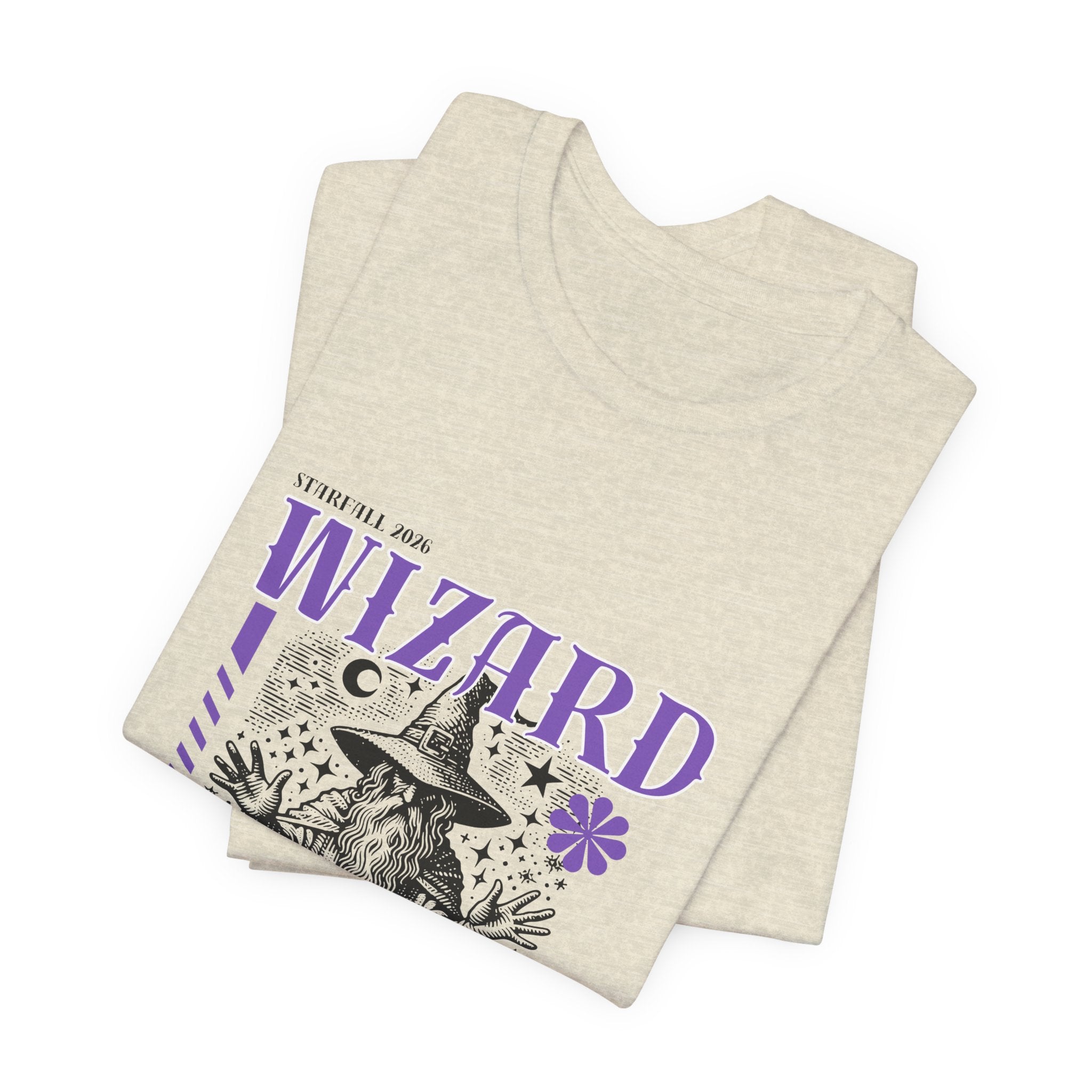 Wizard Graphic Tee — Vintage Spellbook Illustration T-Shirt