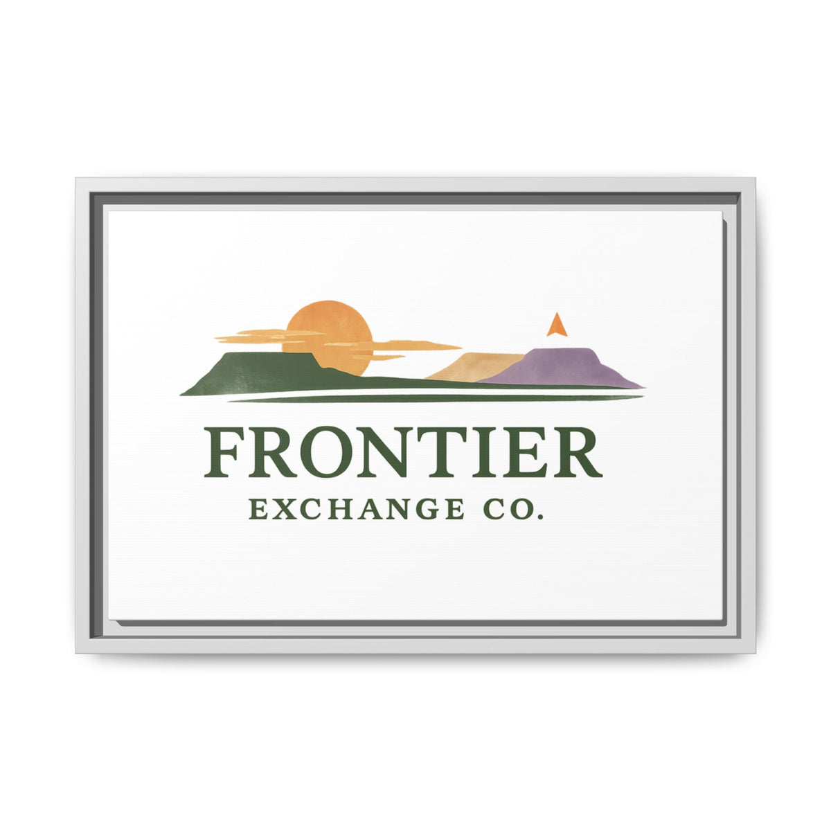 Framed Matte Canvas Print — Frontier Exchange Co. Logo