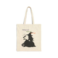 Witch Baking Tote Bag — "Baking is just magic with a few steps" Cotton Canvas Grocery Shopper