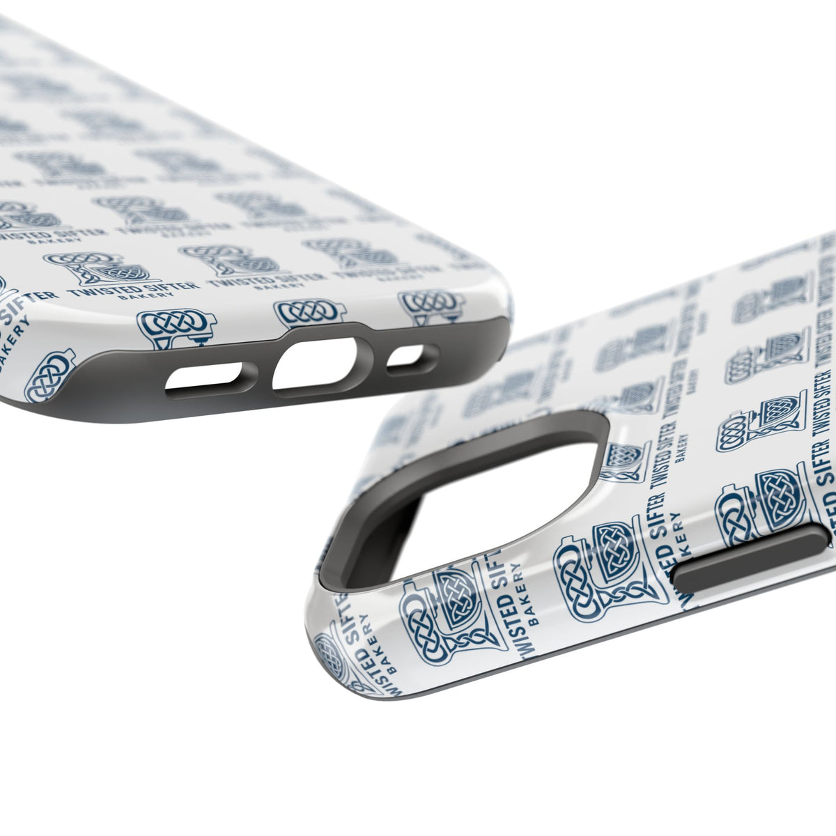 Magnetic Impact-Resistant Phone Case — Repeating Twisted Sifter Logo Pattern