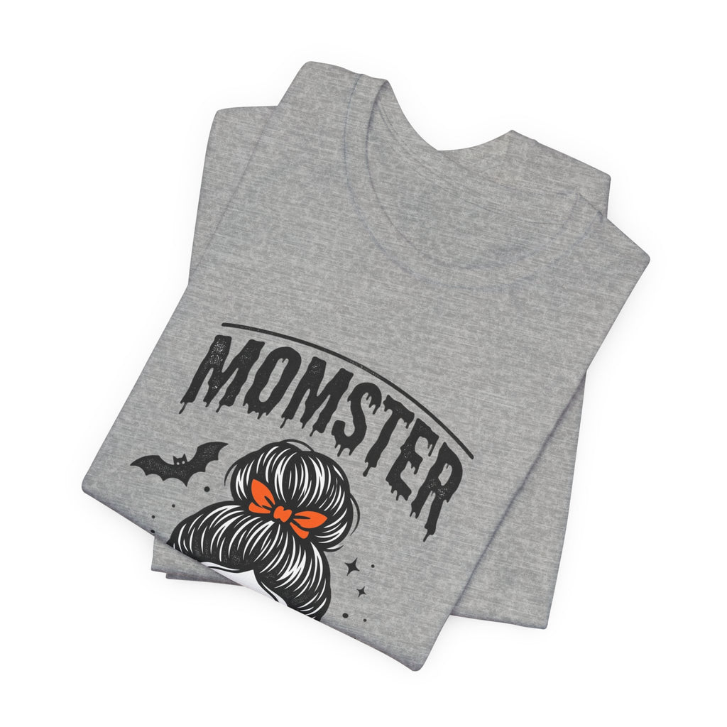 Momster Skull Mom Tee | Halloween Momster Shirt, Bat & Retro Spooky Lettering