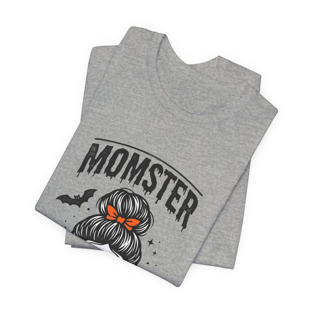 Momster Skull Mom Tee | Halloween Momster Shirt, Bat & Retro Spooky Lettering
