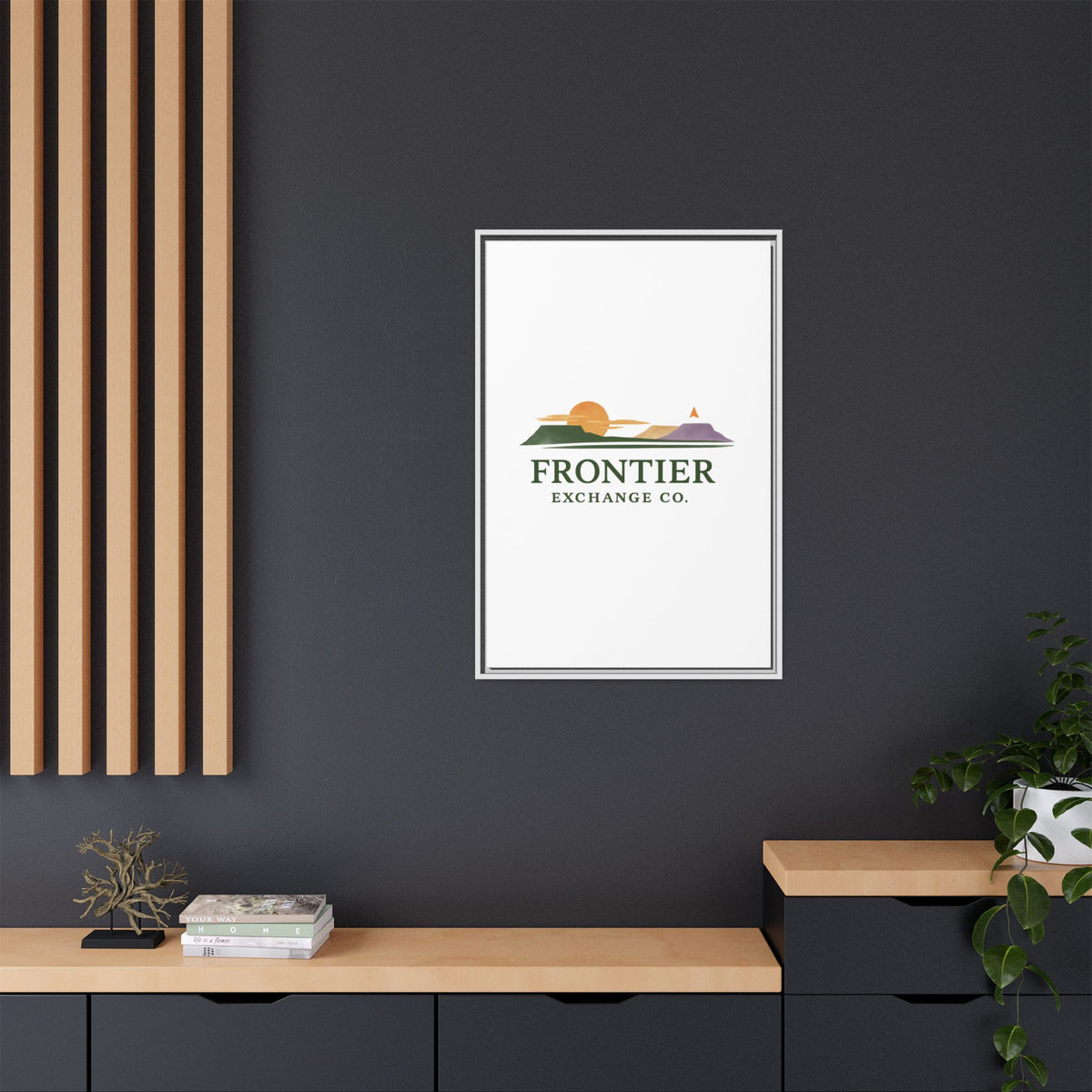 Framed Matte Canvas Print — Frontier Exchange Co. Logo