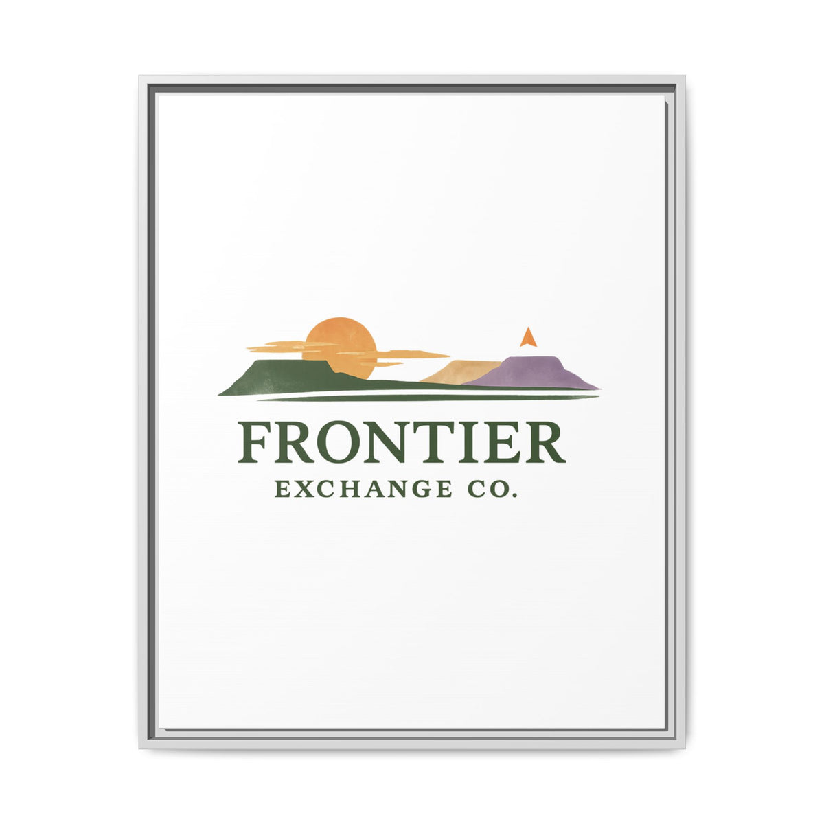 Framed Matte Canvas Print — Frontier Exchange Co. Logo