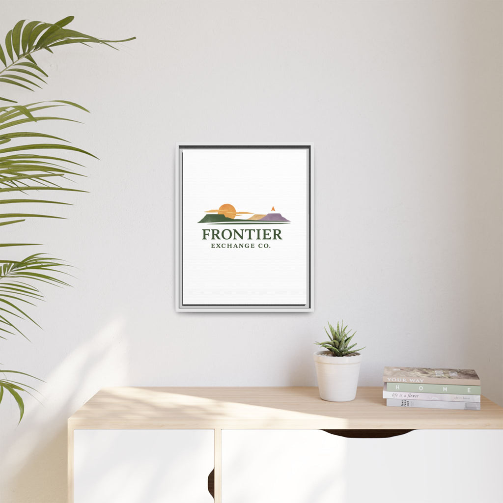 Framed Matte Canvas Print — Frontier Exchange Co. Logo