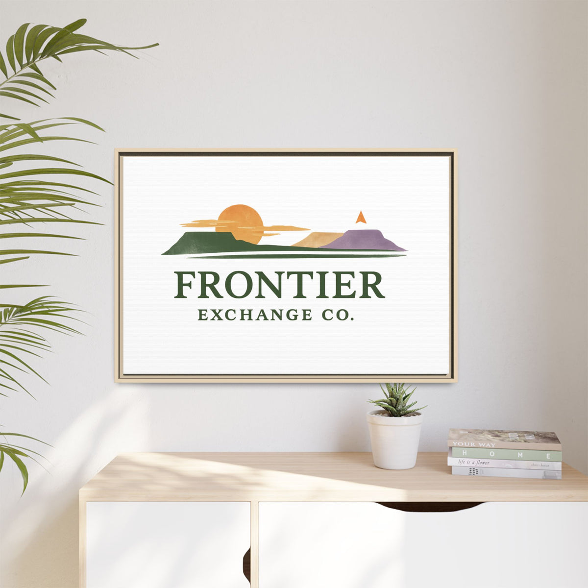 Framed Matte Canvas Print — Frontier Exchange Co. Logo