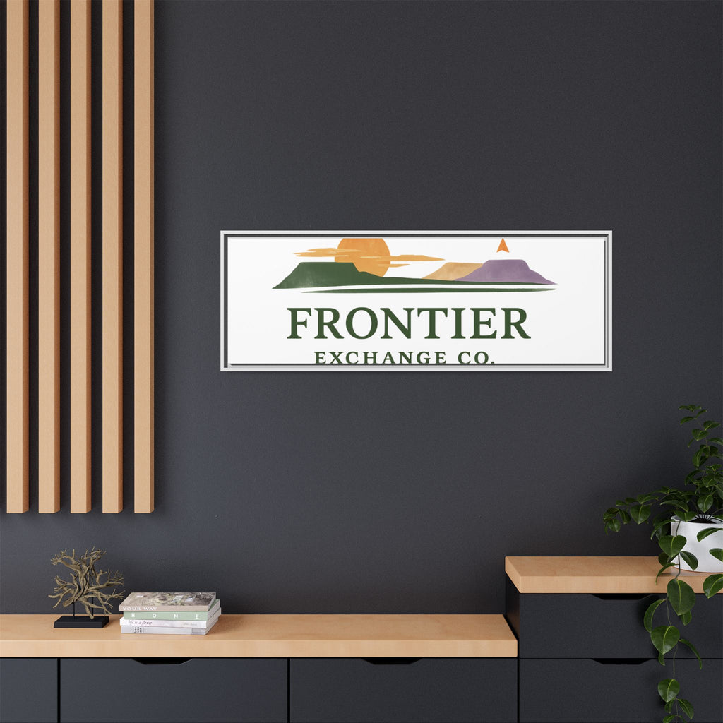 Framed Matte Canvas Print — Frontier Exchange Co. Logo