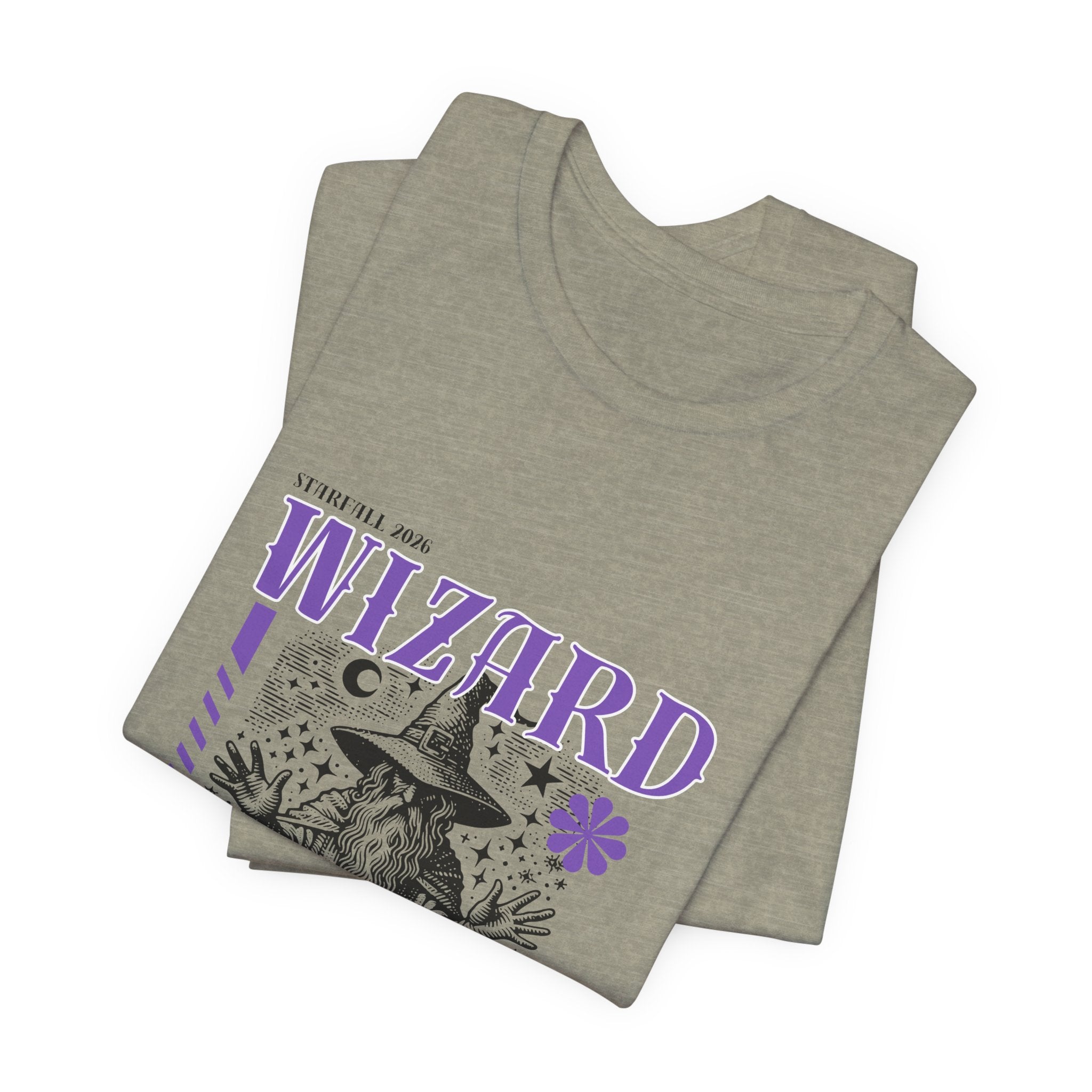 Wizard Graphic Tee — Vintage Spellbook Illustration T-Shirt