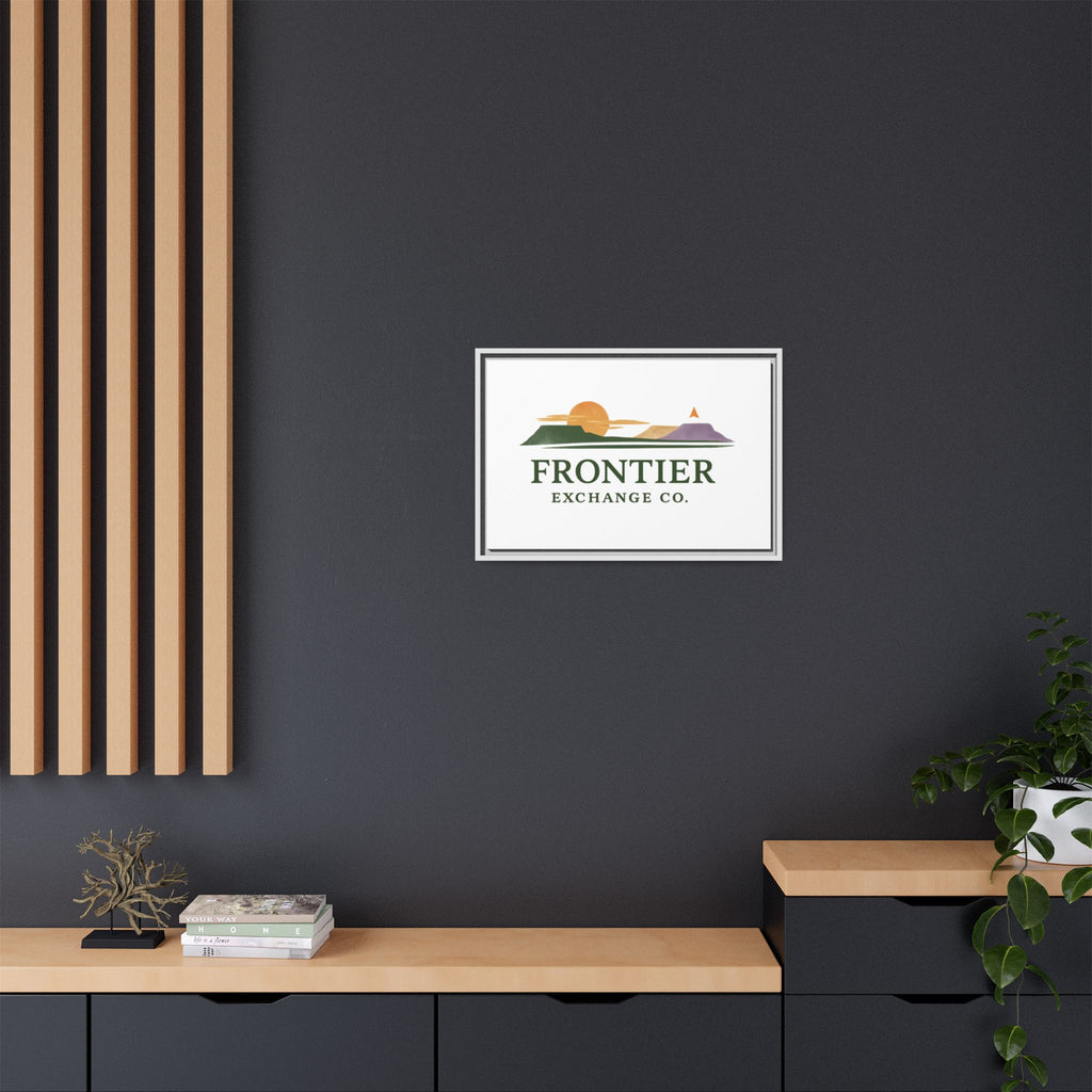 Framed Matte Canvas Print — Frontier Exchange Co. Logo