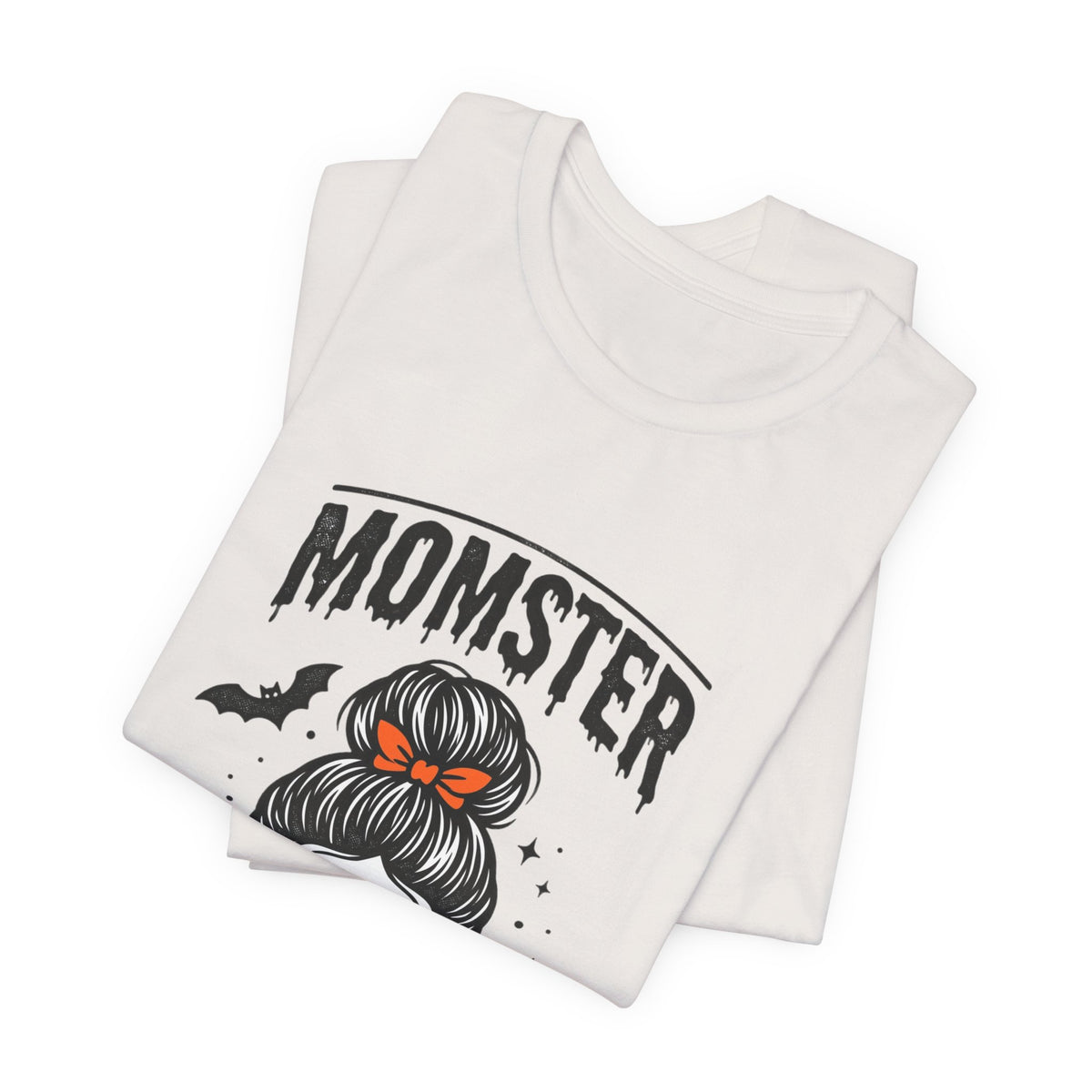 Momster Skull Mom Tee | Halloween Momster Shirt, Bat & Retro Spooky Lettering