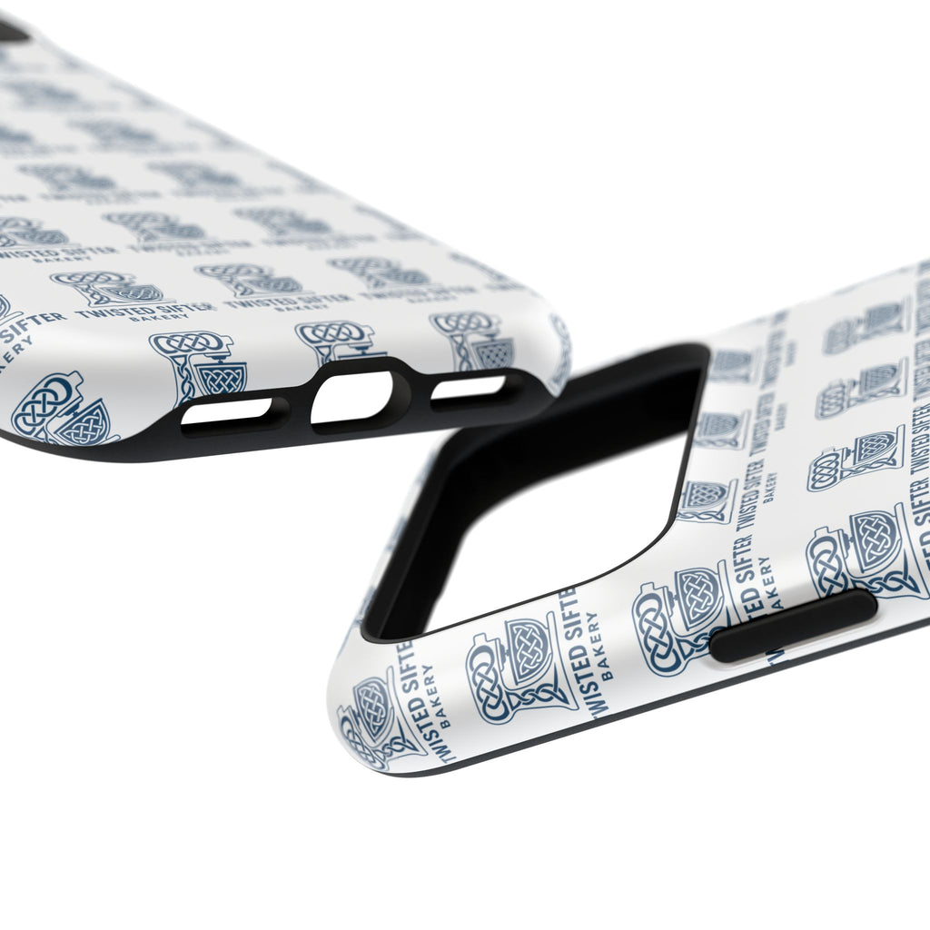Magnetic Impact-Resistant Phone Case — Repeating Twisted Sifter Logo Pattern