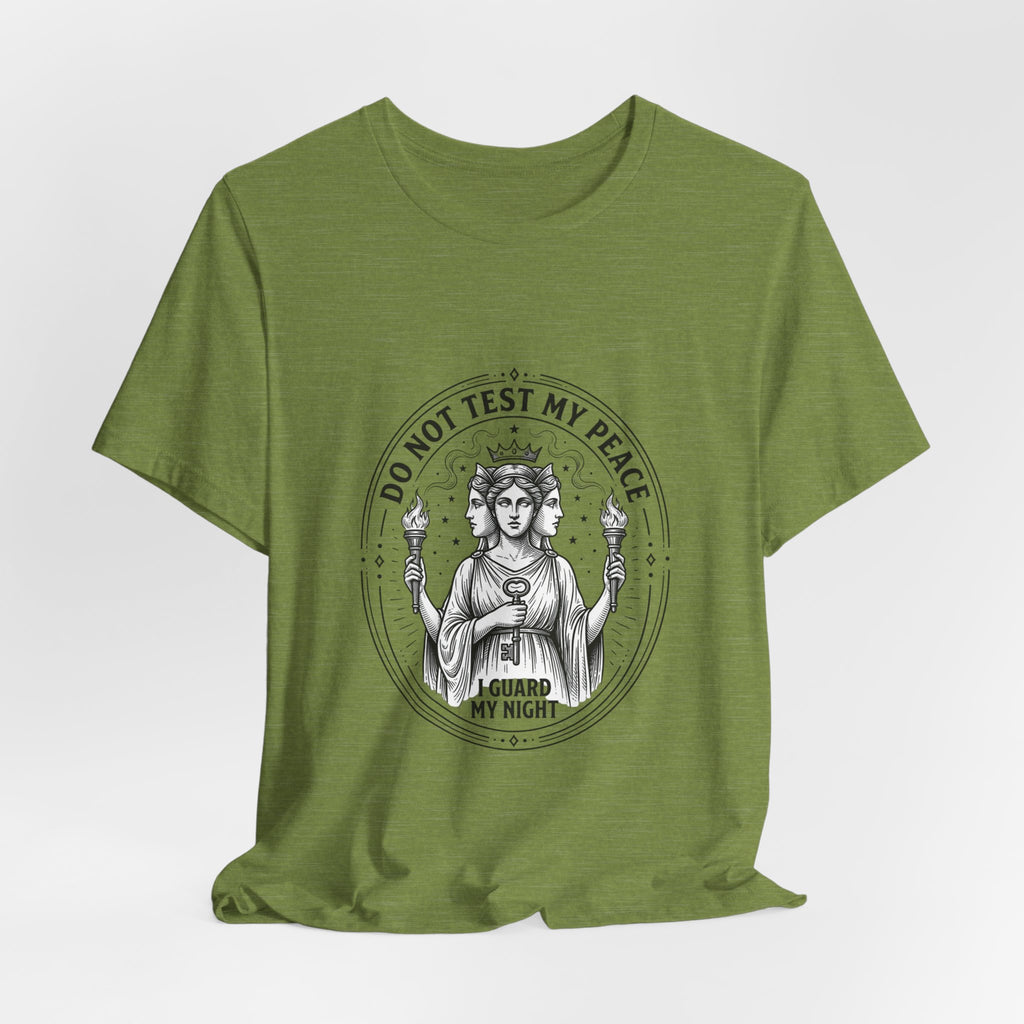 Do Not Test My Peace Guardian Illustration Tee | Greek Mythology, Mythcore