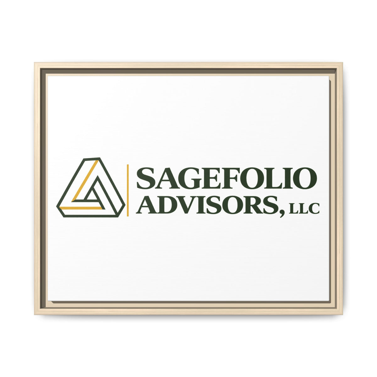 Framed Matte Canvas Wall Art — Sagefolio Advisors Logo