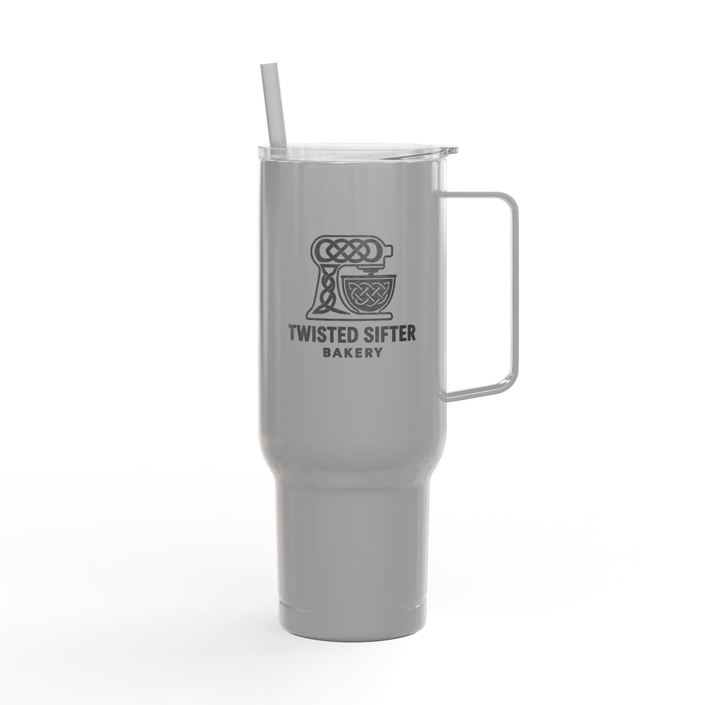 40oz Engraved Insulated Tumbler with Lid & Handle — 'I Scream for the Bakery' Coffee Travel Mug