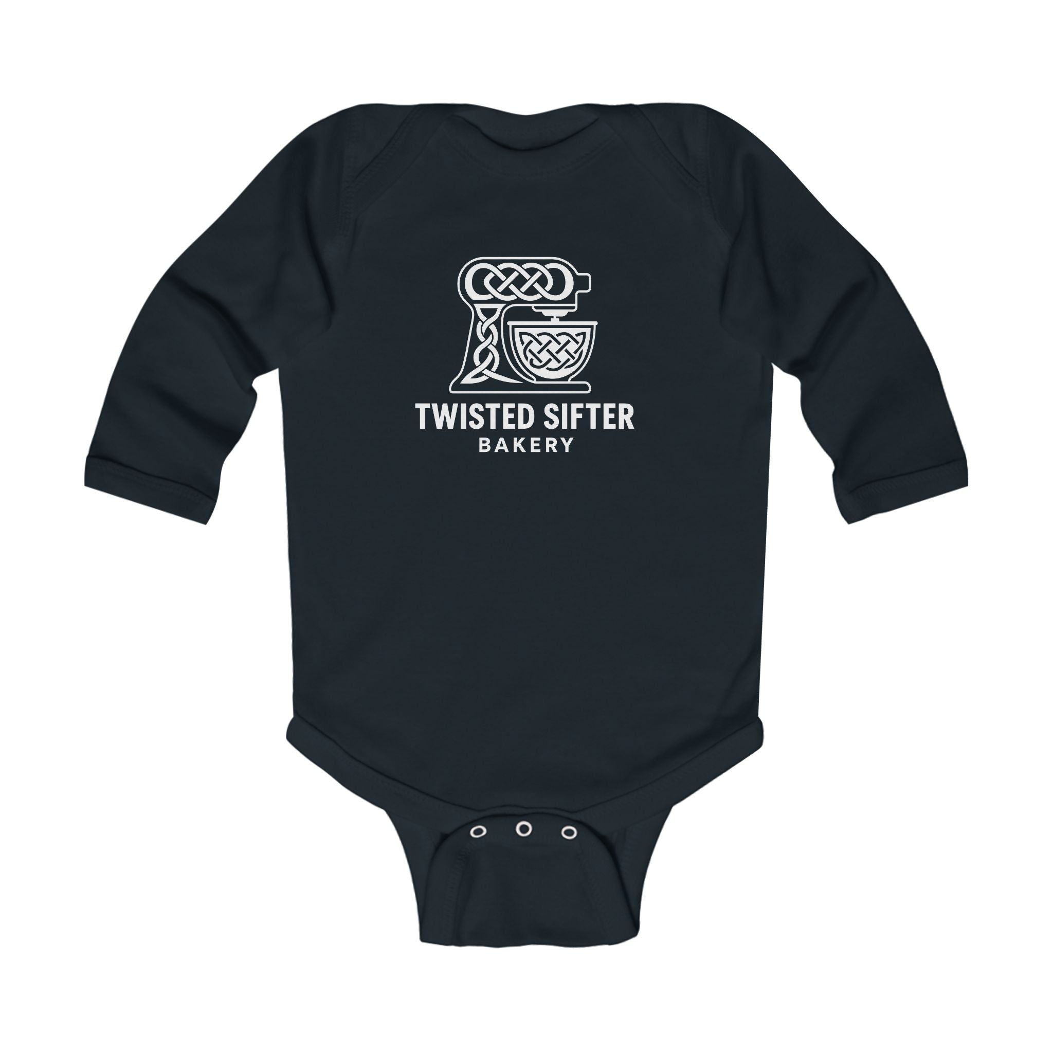 Infant Bodysuit — "Twisted Sifter Bakery" Logo Front, "Made From Scratch" Back