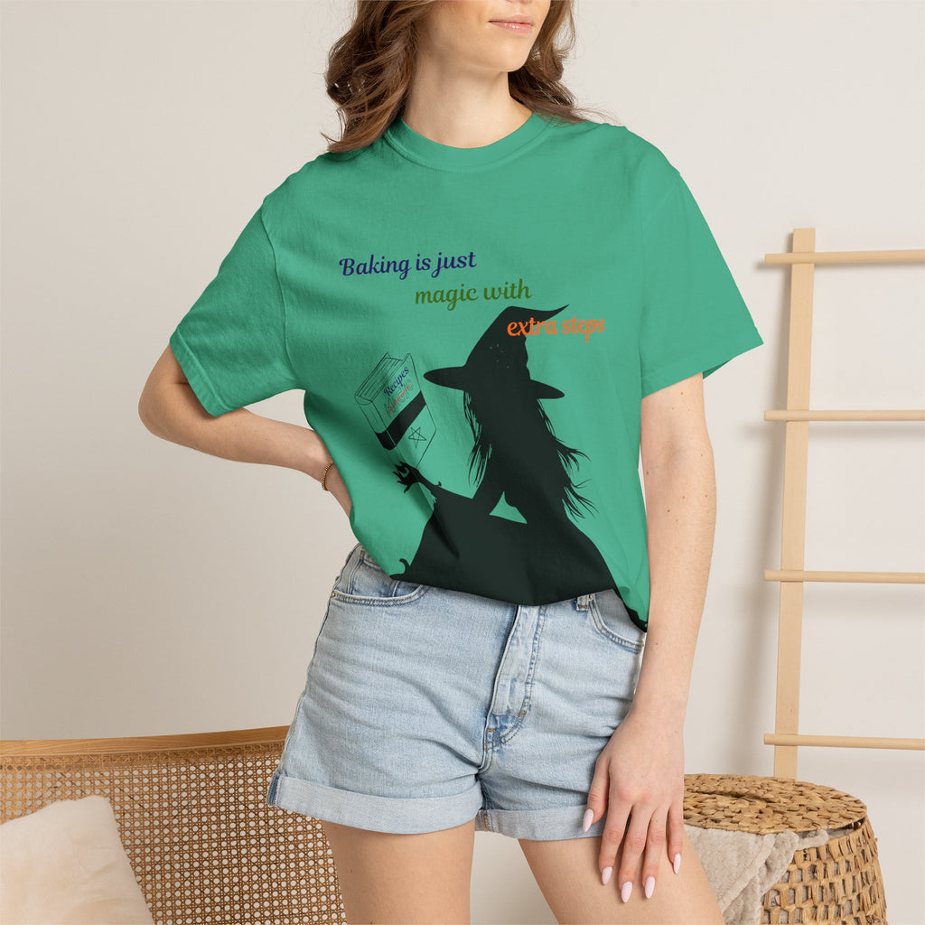 Witch Baker T-Shirt — "Baking is just magic with a step" Halloween Graphic Tee