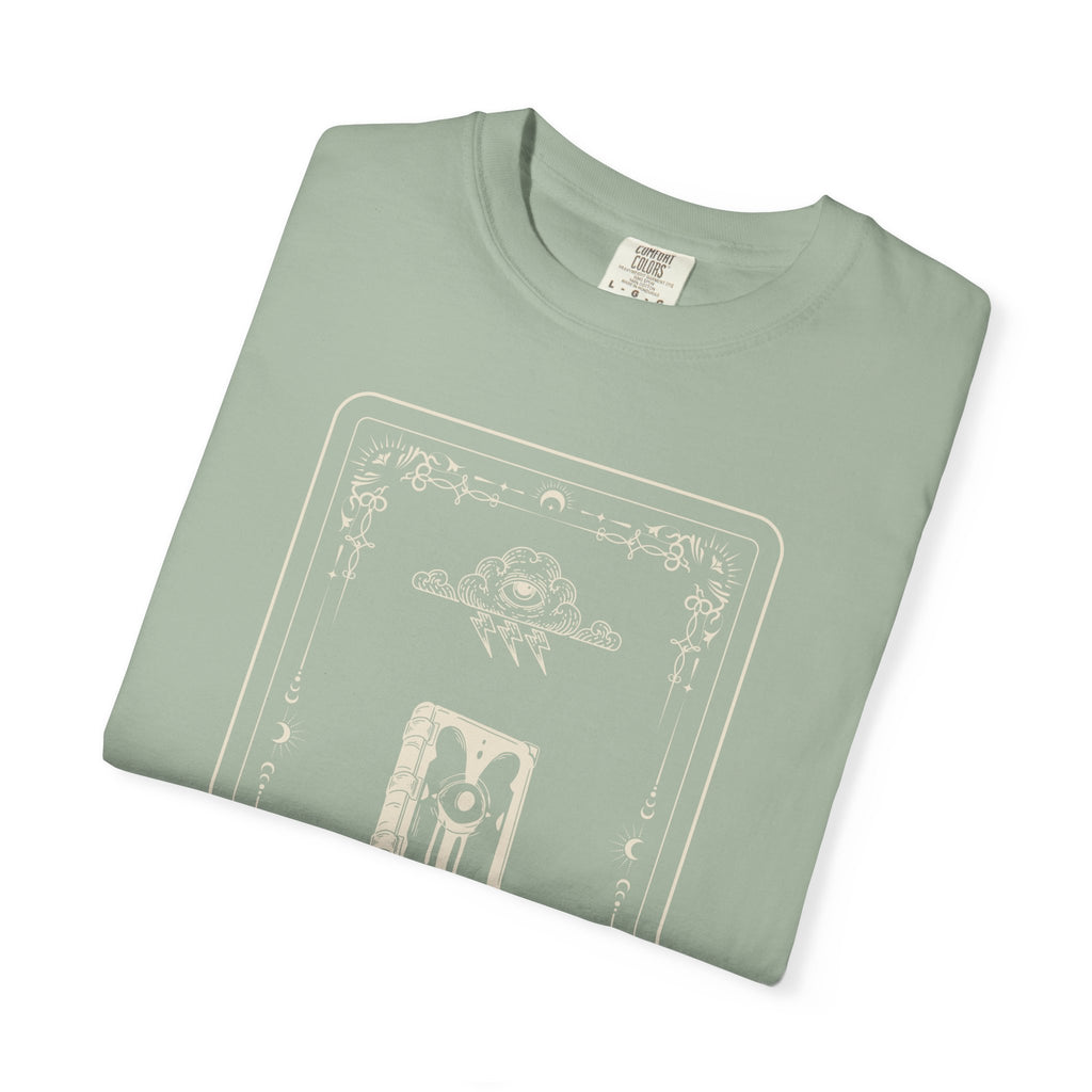 Tarot Bunny Illustration T-Shirt — 'Hold My Hand' Minimal Graphic Tee