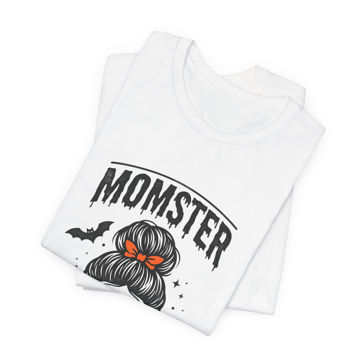 Momster Skull Mom Tee | Halloween Momster Shirt, Bat & Retro Spooky Lettering