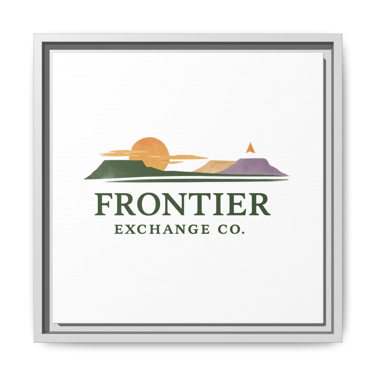 Framed Matte Canvas Print — Frontier Exchange Co. Logo