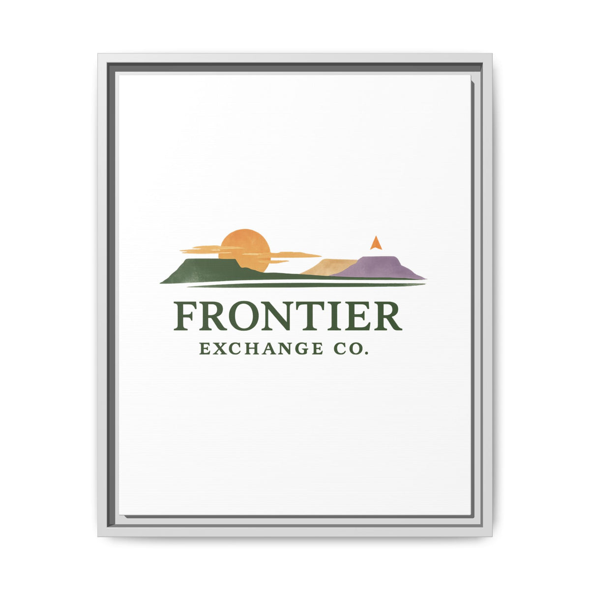Framed Matte Canvas Print — Frontier Exchange Co. Logo