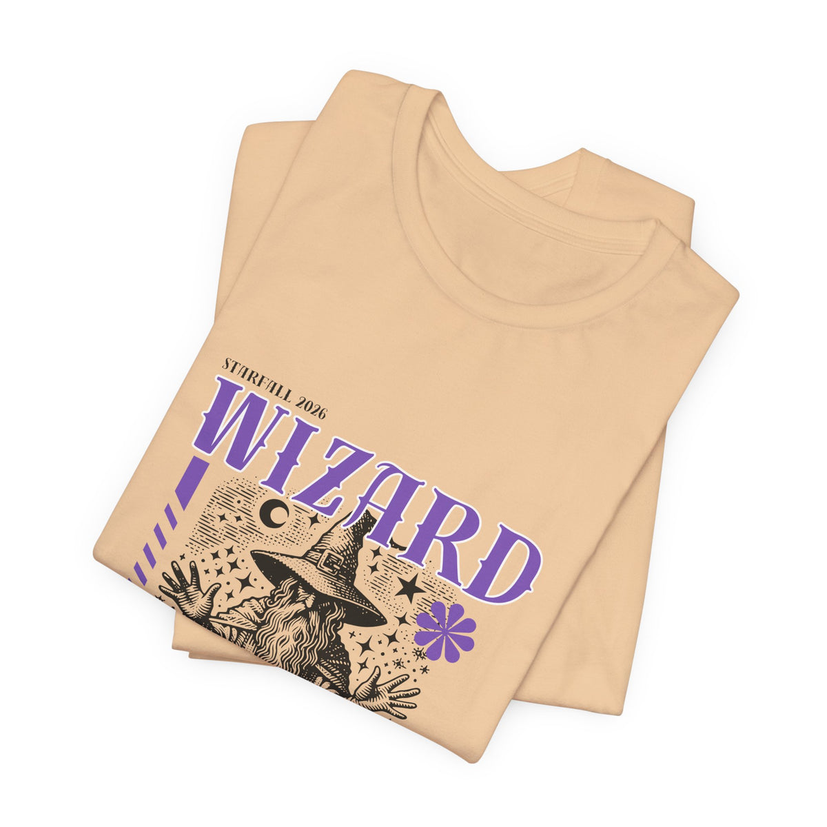 Wizard Graphic Tee — Vintage Spellbook Illustration T-Shirt