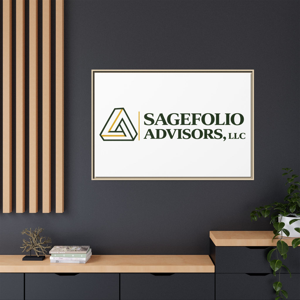 Framed Matte Canvas Wall Art — Sagefolio Advisors Logo