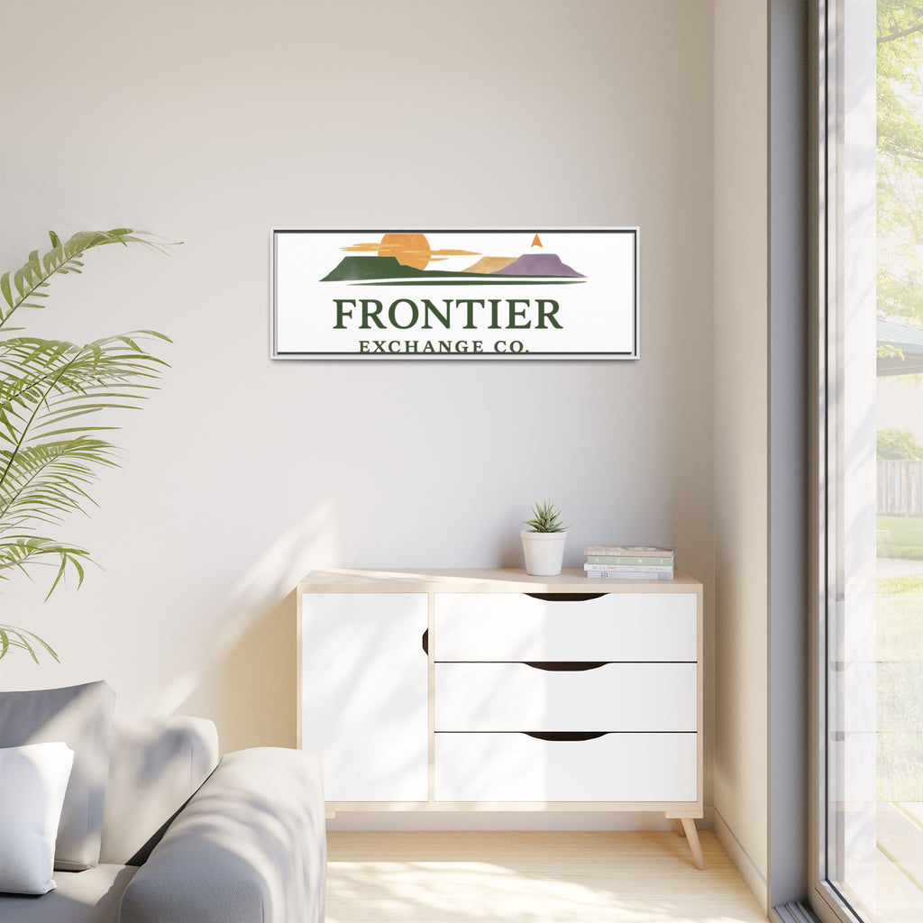 Framed Matte Canvas Print — Frontier Exchange Co. Logo