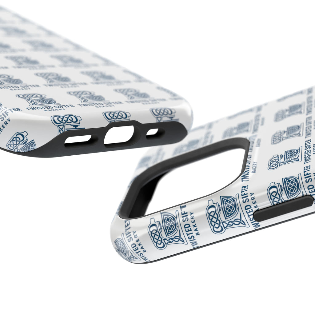 Magnetic Impact-Resistant Phone Case — Repeating Twisted Sifter Logo Pattern
