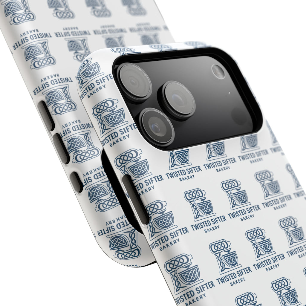 Magnetic Impact-Resistant Phone Case — Repeating Twisted Sifter Logo Pattern