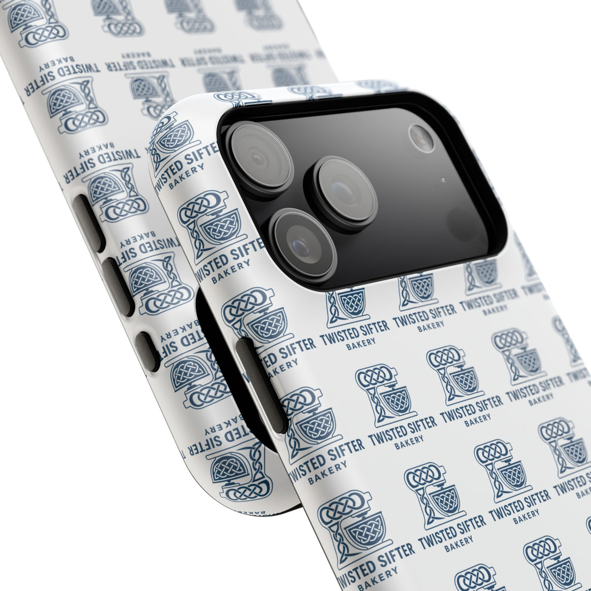 Magnetic Impact-Resistant Phone Case — Repeating Twisted Sifter Logo Pattern