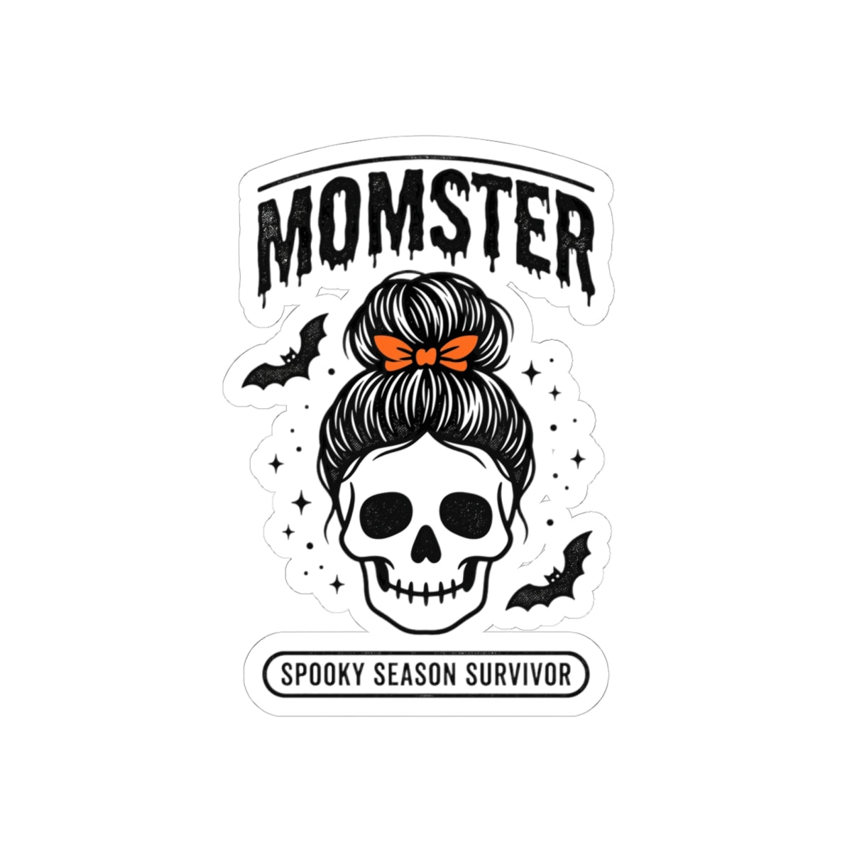 Momster Skull Mom Sticker | Halloween Momster, Spooky Season Decal