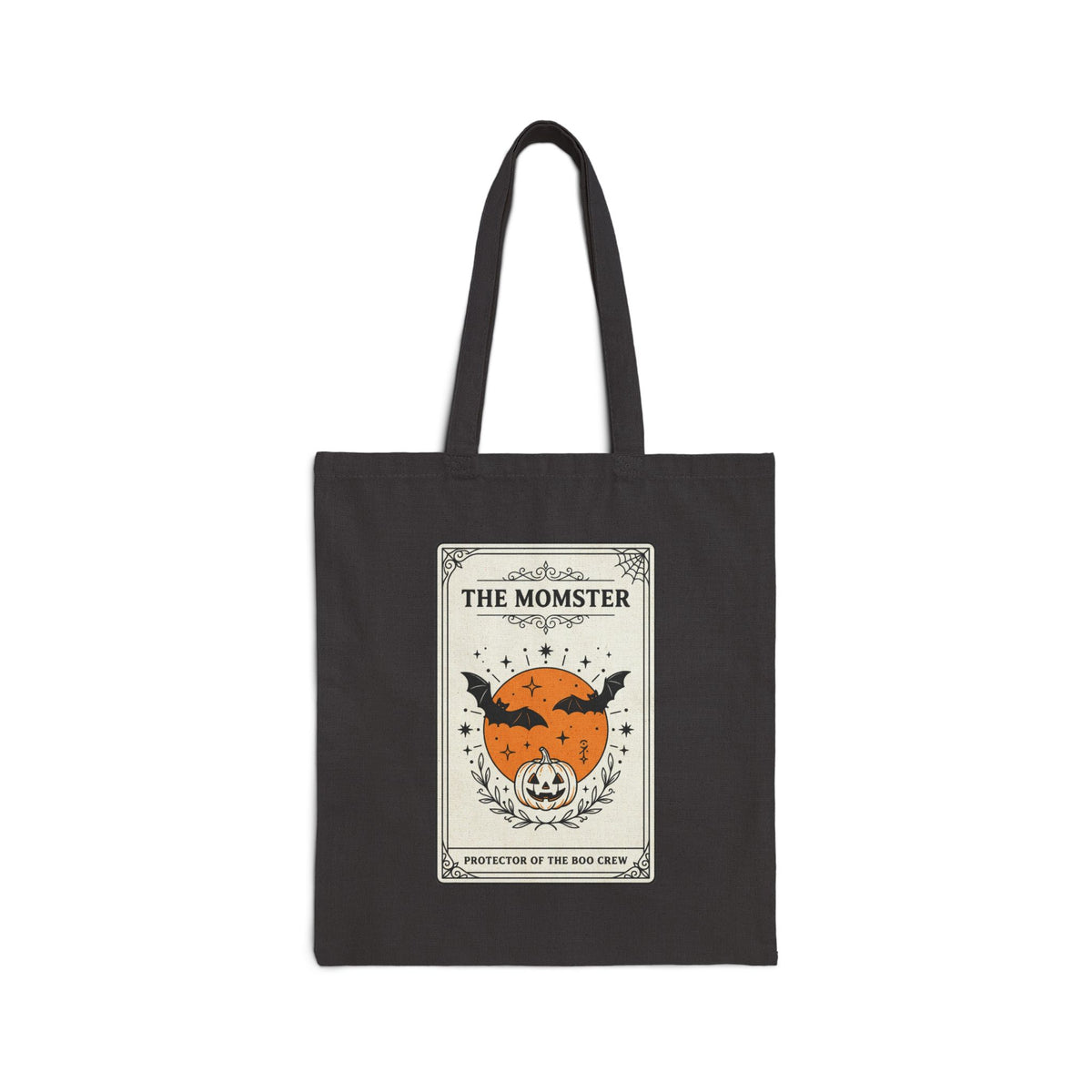 Momster Halloween Pumpkin Bats Tote | Cotton Canvas Tote