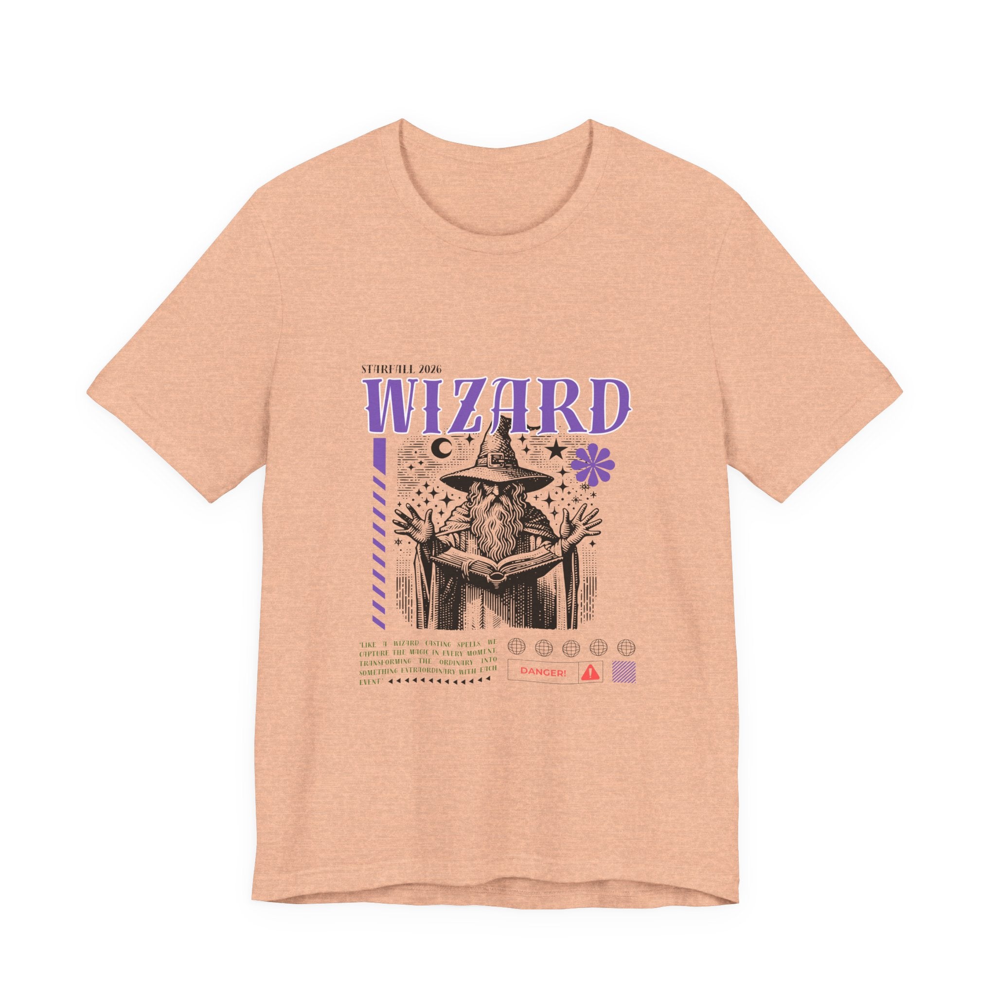 Wizard Graphic Tee — Vintage Spellbook Illustration T-Shirt