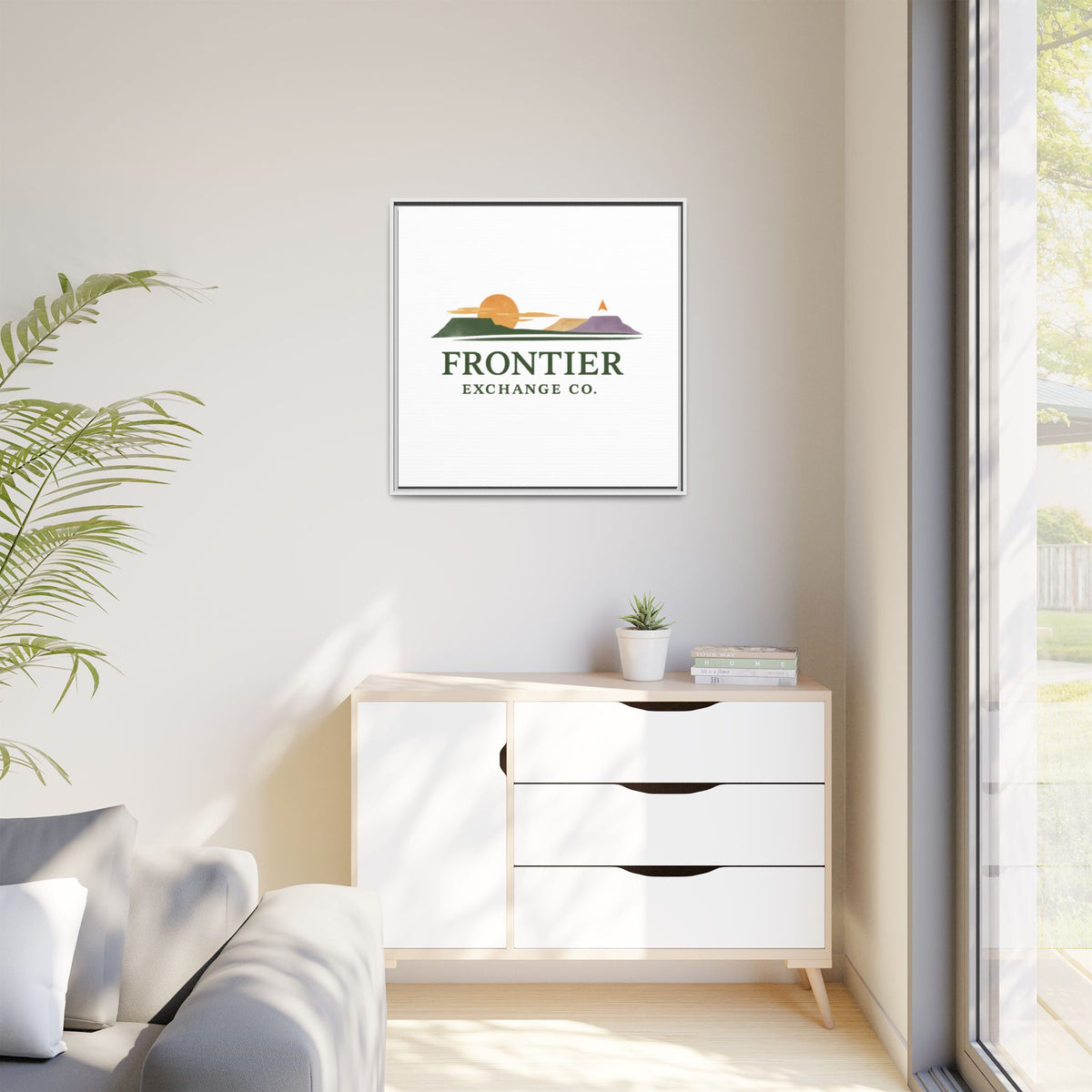 Framed Matte Canvas Print — Frontier Exchange Co. Logo