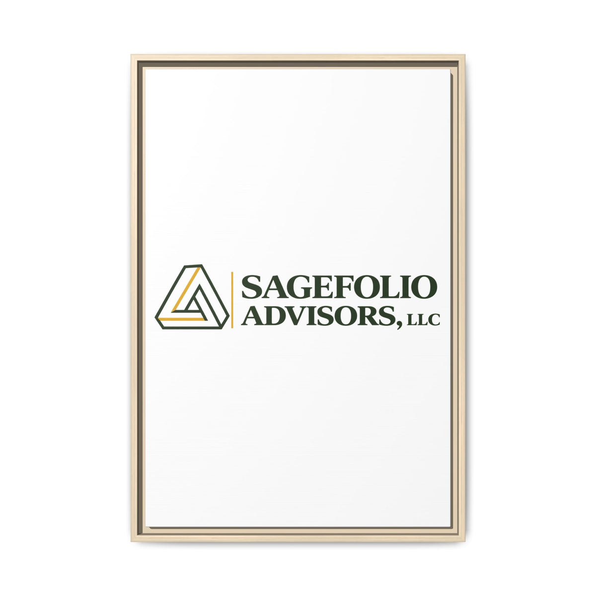 Framed Matte Canvas Wall Art — Sagefolio Advisors Logo