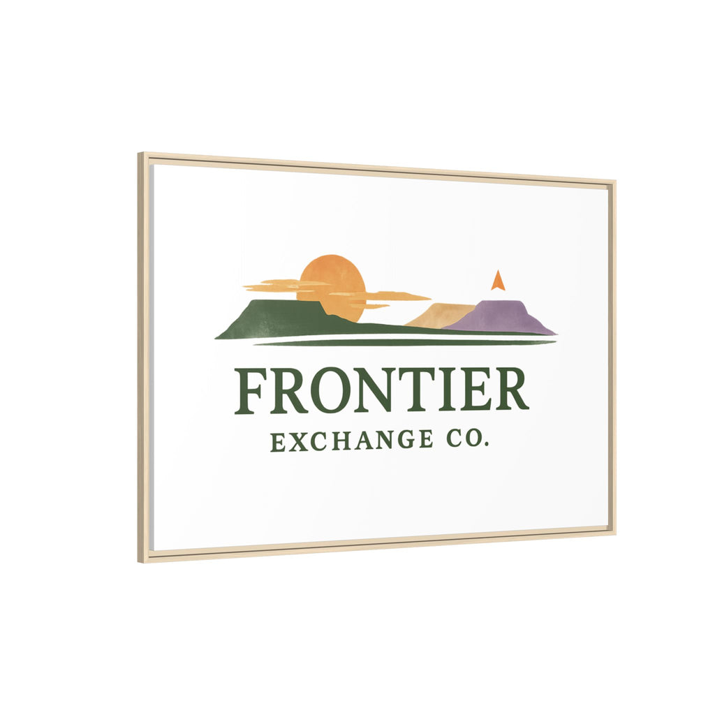 Framed Matte Canvas Print — Frontier Exchange Co. Logo