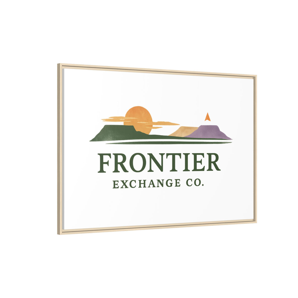 Framed Matte Canvas Print — Frontier Exchange Co. Logo