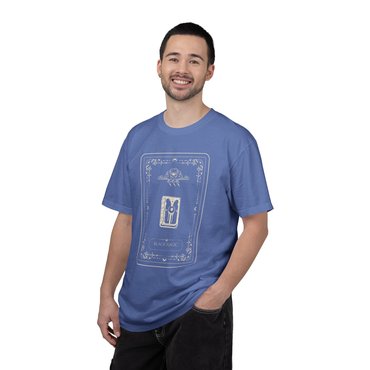 Tarot Bunny Illustration T-Shirt — 'Hold My Hand' Minimal Graphic Tee