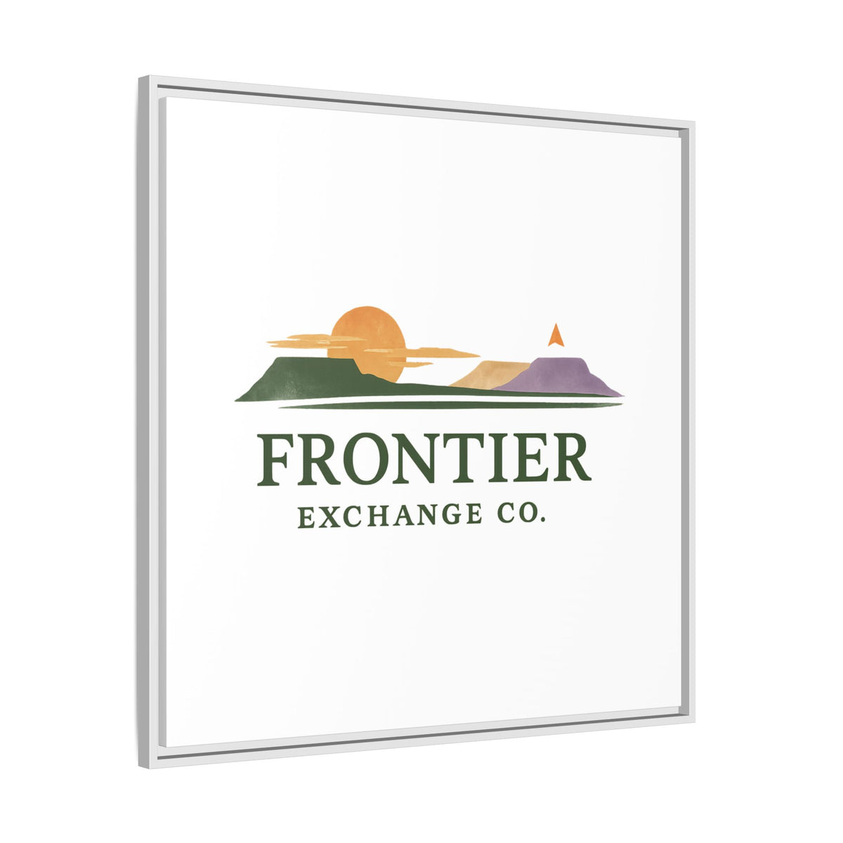 Framed Matte Canvas Print — Frontier Exchange Co. Logo
