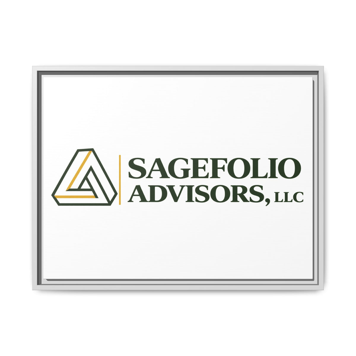Framed Matte Canvas Wall Art — Sagefolio Advisors Logo