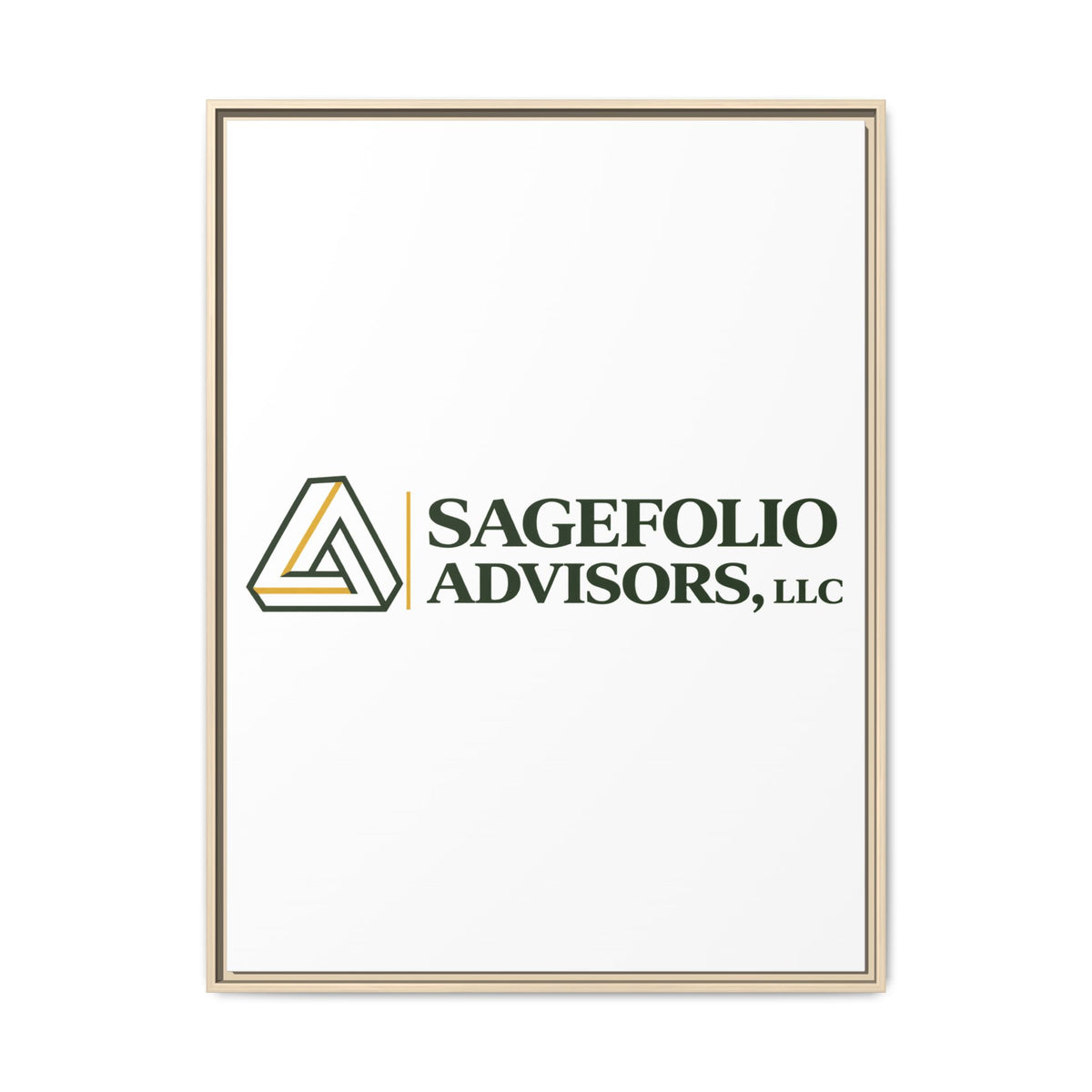 Framed Matte Canvas Wall Art — Sagefolio Advisors Logo
