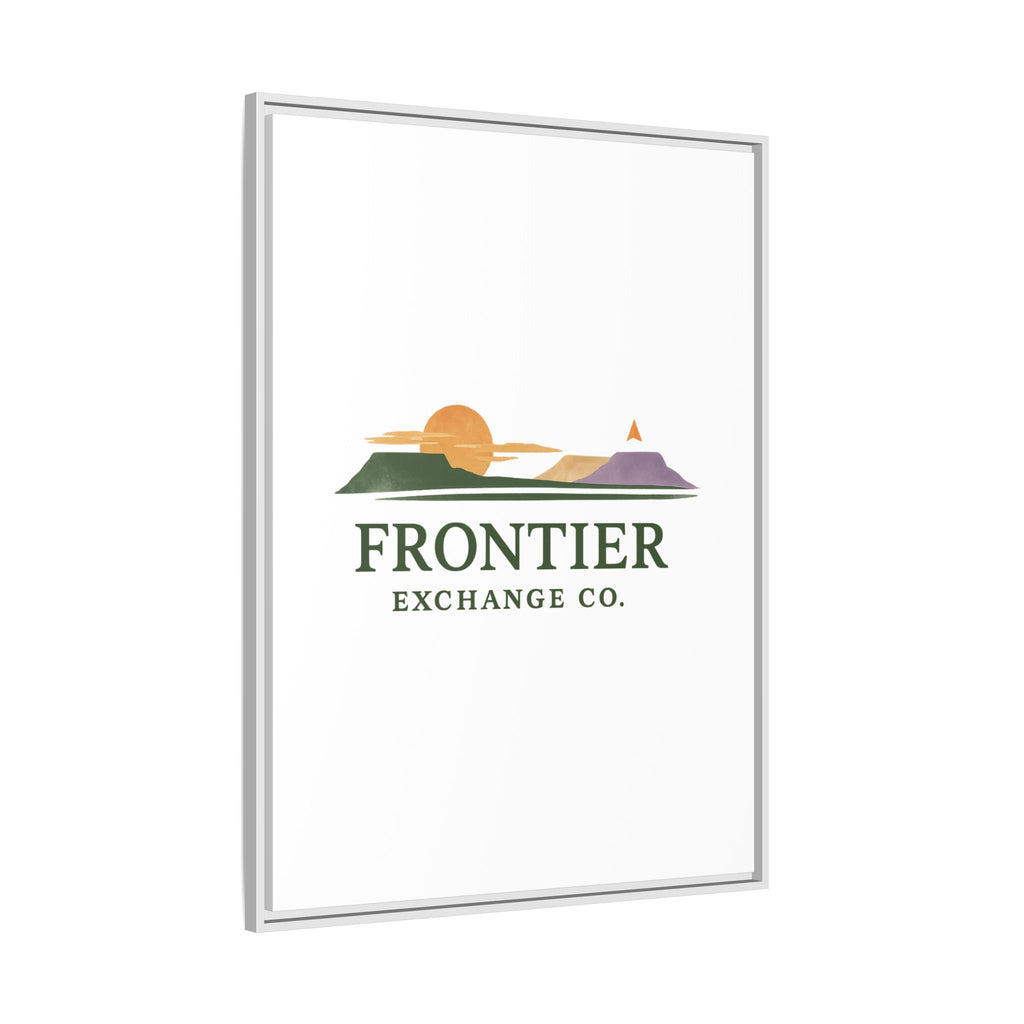 Framed Matte Canvas Print — Frontier Exchange Co. Logo